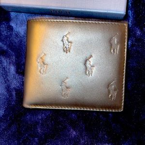 POLO WALLET Authentic Black Leather B…